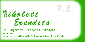 nikolett erendits business card